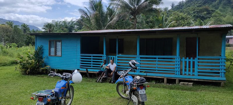 Bikes parked at village house